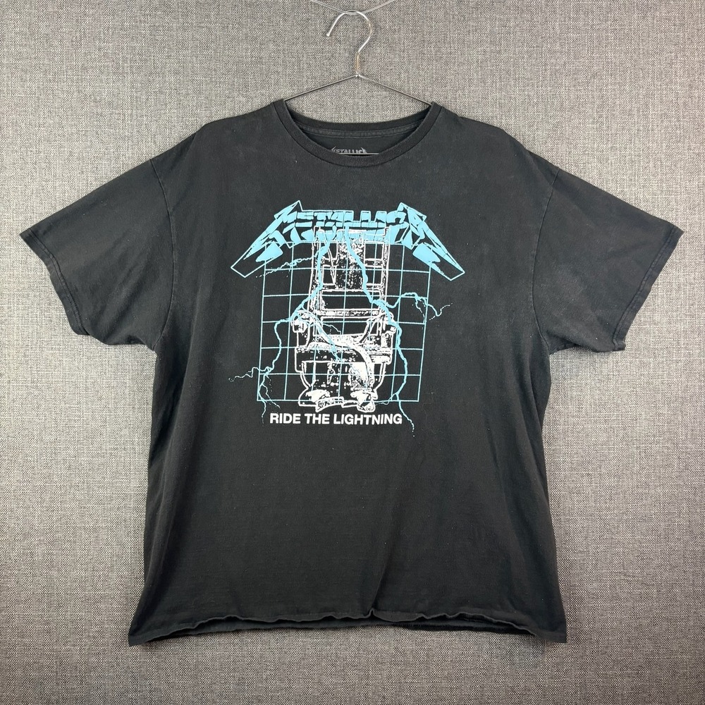 Metallica Shirt Mens XL Black Ride The Lightning Band Tee 2023 Concert Tour Rock